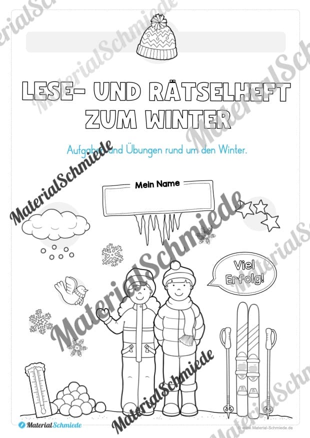 Lese- & Rätselheft zum Winter (1. & 2. Klasse) – Arbeitsblatt 01