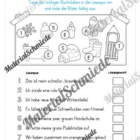 Lese- & Rätselheft zum Winter (1. & 2. Klasse) - Arbeitsblatt 09