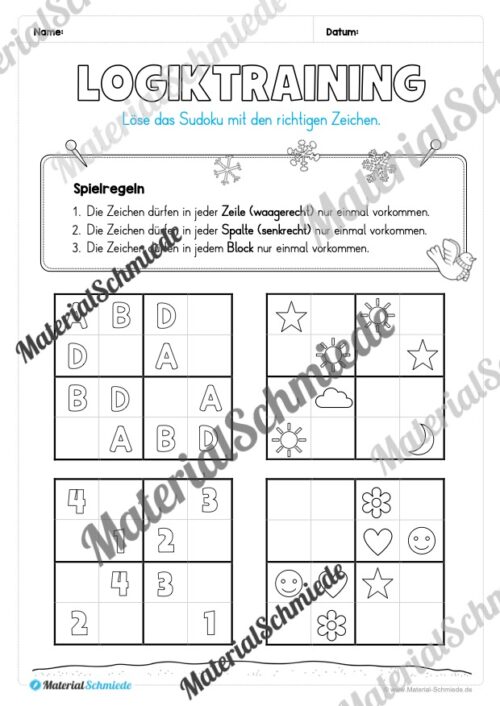 Lese- & Rätselheft zum Winter (1. & 2. Klasse) - Arbeitsblatt 10