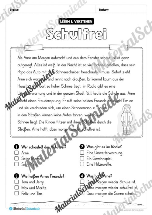 Winter: Lesen & Verstehen mit Ankreuzen (Vorschau 04)