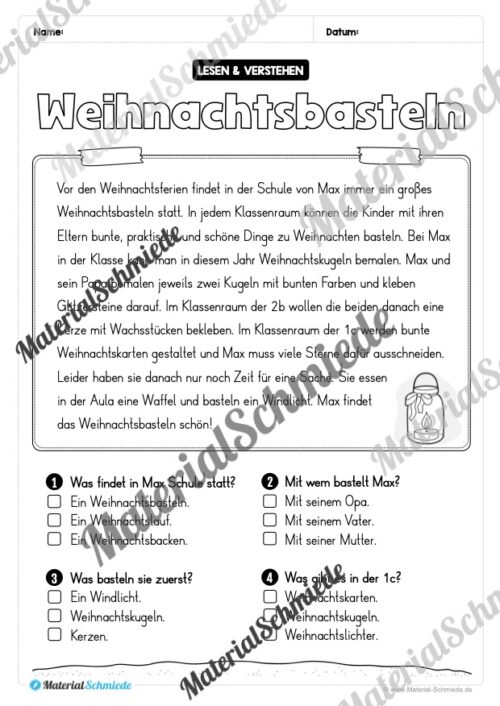 Winter: Lesen & Verstehen mit Ankreuzen (Vorschau 08)