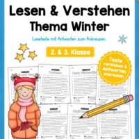 Winter: Lesen & Verstehen mit Ankreuzen (10 Arbeitsblätter)