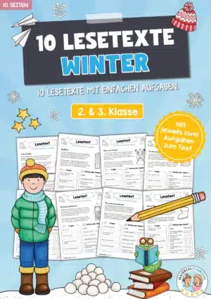 10 Lesetexte zum Winter (mit Aufgaben)