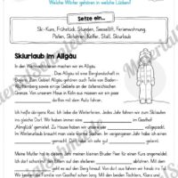 10 Leseübungen zum Winter (Lückentext)