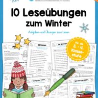 10 Leseübungen zum Winter (mit Aufgaben)