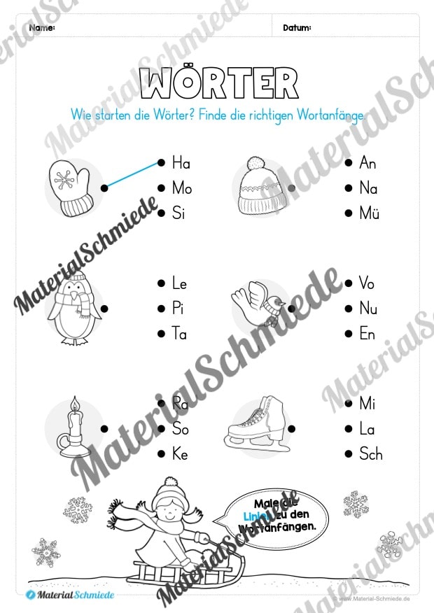 Materialpaket Winter: 1. Klasse (Vorschau 16)