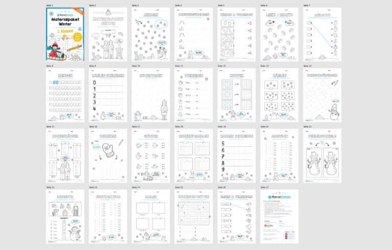 Materialpaket Winter: 1. Klasse (Überblick)