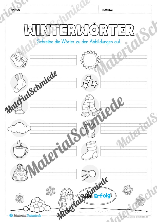 Materialpaket Winter: 2. Klasse (Vorschau 03)