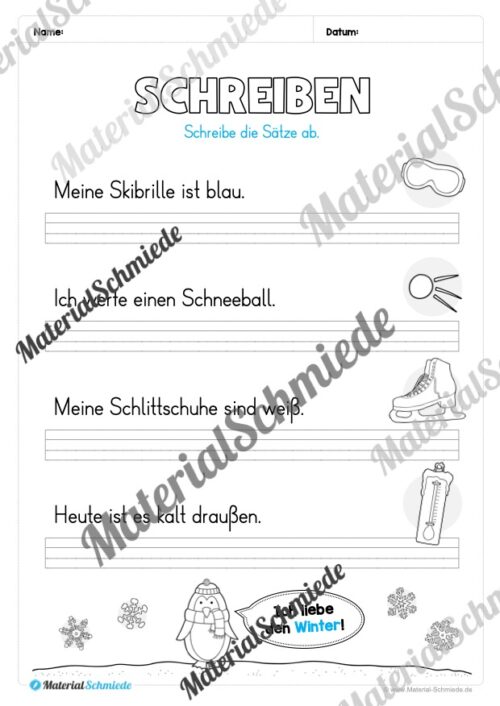 Materialpaket Winter: 2. Klasse (Vorschau 19)