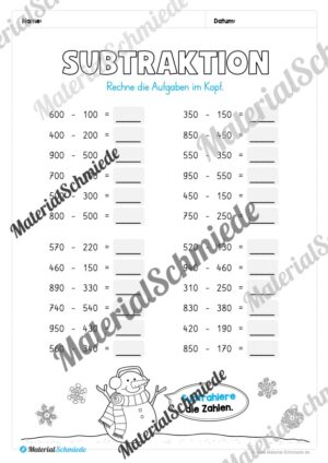 Materialpaket Winter: 3. Klasse (Vorschau 10)