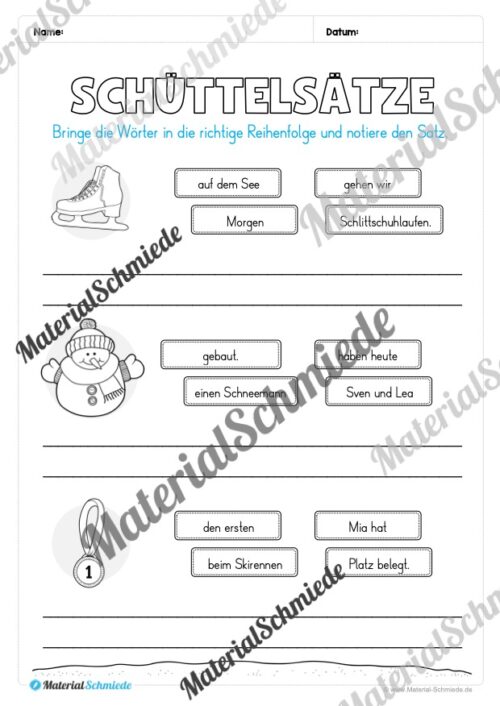 Materialpaket Winter: 3. Klasse (Vorschau 13)