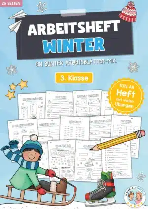 Arbeitsheft Winter: 3. Klasse (25 Arbeitsblätter)