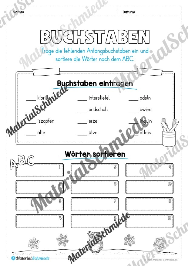 Materialpaket Winter: 4. Klasse (Vorschau 07)