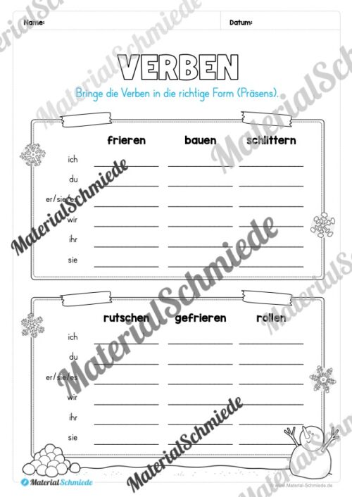 Materialpaket Winter: 4. Klasse (Vorschau 14)