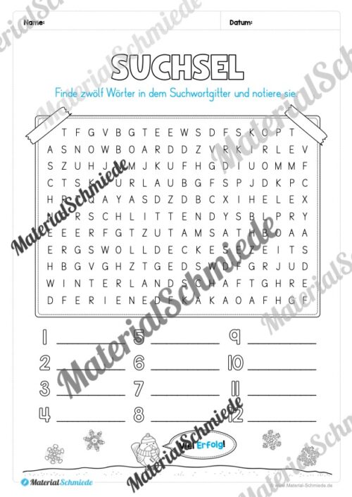 Materialpaket Winter: 4. Klasse (Vorschau 22)