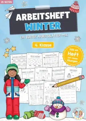 Arbeitsheft Winter: 4. Klasse (25 Arbeitsblätter)