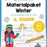 Materialpaket Winter: 4. Klasse (25 Arbeitsblätter)