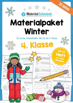 Materialpaket Winter: 4. Klasse (25 Arbeitsblätter)