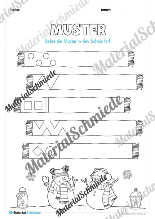Materialpaket Winter: Vorschule (Vorschau 14)