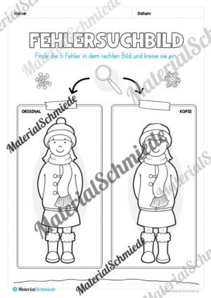 Materialpaket Winter: Vorschule (Vorschau 16)