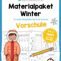 Materialpaket Winter: Vorschule (20 Arbeitsblätter)
