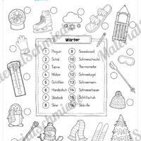 16 Abbildungen zum Winter zuordnen