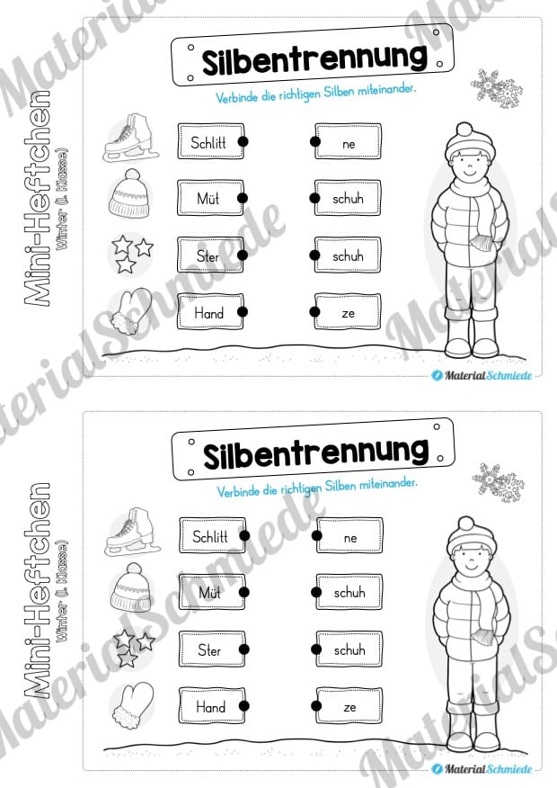 Mini-Heft: Winter 1. Klasse (Vorschau 06)