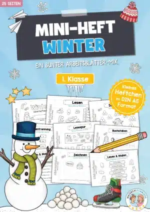 Mini-Heft: Winter - 1. Klasse (25 Arbeitsblätter)