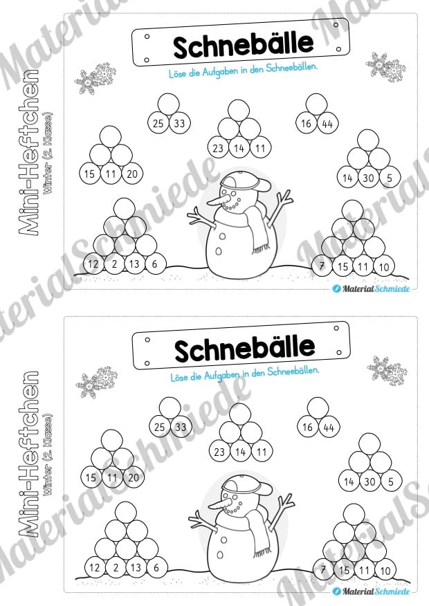 Mini-Heft: Winter 2. Klasse (Vorschau 02)