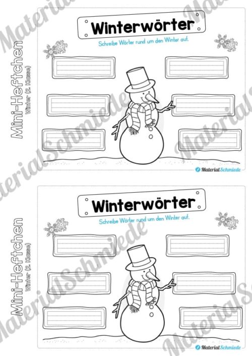 Mini-Heft: Winter 2. Klasse (Vorschau 05)