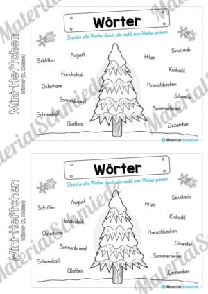 Mini-Heft: Winter 2. Klasse (Vorschau 13)