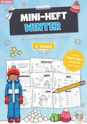 Mini-Heft: Winter - 2. Klasse (25 Arbeitsblätter)