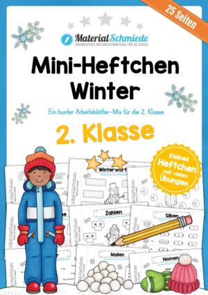 Mini-Heft: Winter 2. Klasse (25 Arbeitsblätter)