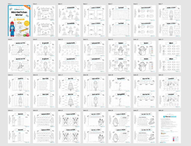 Mini-Heft: Winter 2. Klasse (Überblick)