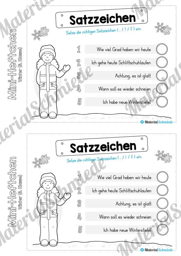 Mini-Heft: Winter 3. Klasse (Vorschau 05)