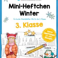 Mini-Heft: Winter 3. Klasse (25 Arbeitsblätter)