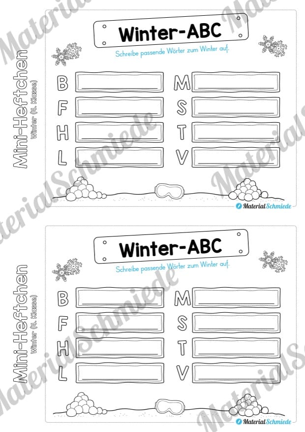 Mini-Heft: Winter 4. Klasse (Vorschau 02)