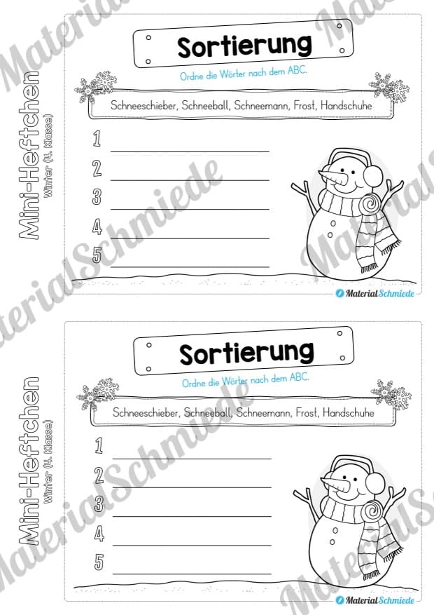 Mini-Heft: Winter 4. Klasse (Vorschau 04)