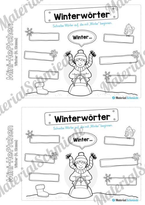 Mini-Heft: Winter 4. Klasse (Vorschau 09)