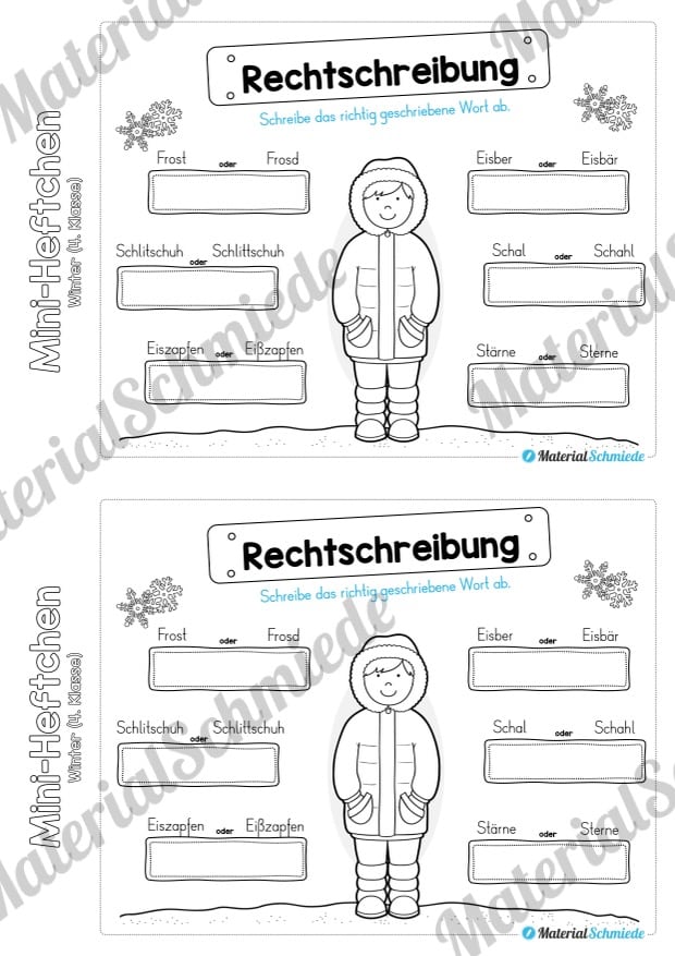 Mini-Heft: Winter 4. Klasse (Vorschau 10)