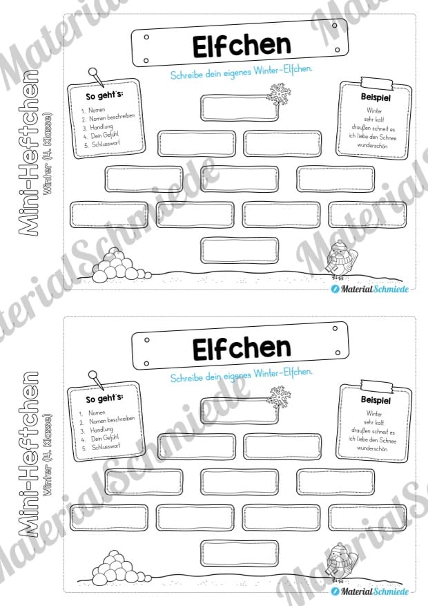 Mini-Heft: Winter 4. Klasse (Vorschau 16)