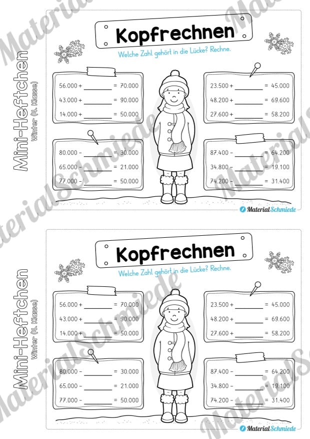 Mini-Heft: Winter 4. Klasse (Vorschau 17)