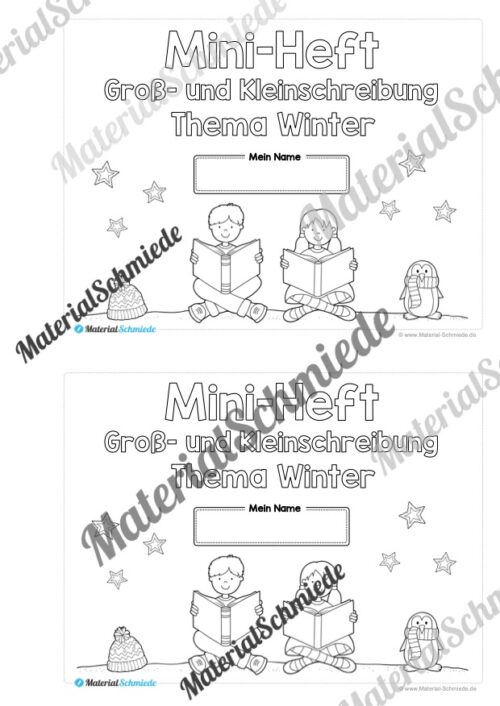 Mini-Heft: 10 Abschreibtexte zur Groß- und Kleinschreibung Thema Winter (Vorschau 01)
