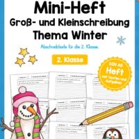 Mini-Heft: 10 Abschreibtexte zur Groß- und Kleinschreibung Thema Winter
