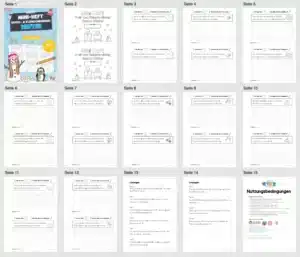 Mini-Heft: 10 Abschreibtexte zur Groß- und Kleinschreibung Thema Winter (Überblick)