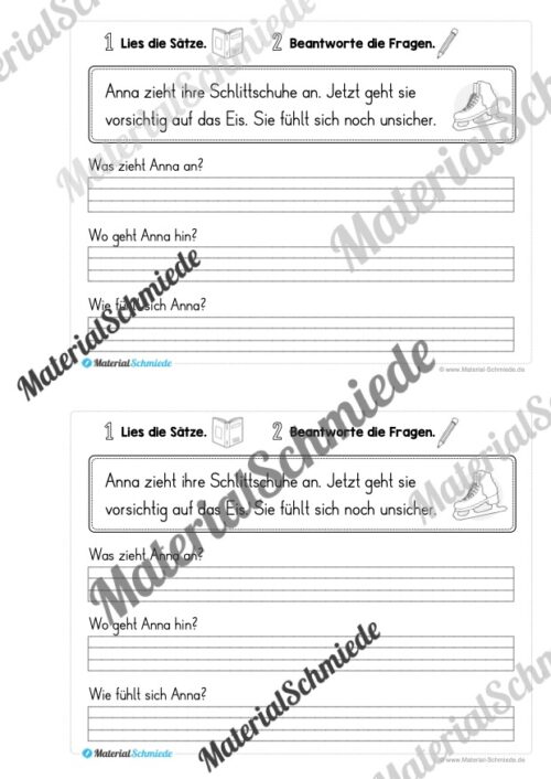 Mini-Heft: Lesetexte Winter (Vorschau 07)