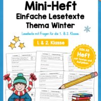 Mini-Heft: Lesetexte Winter (1. & 2. Klasse)