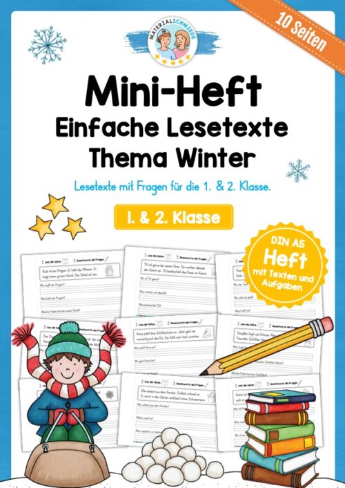 Mini-Heft: Lesetexte Winter (1. & 2. Klasse)