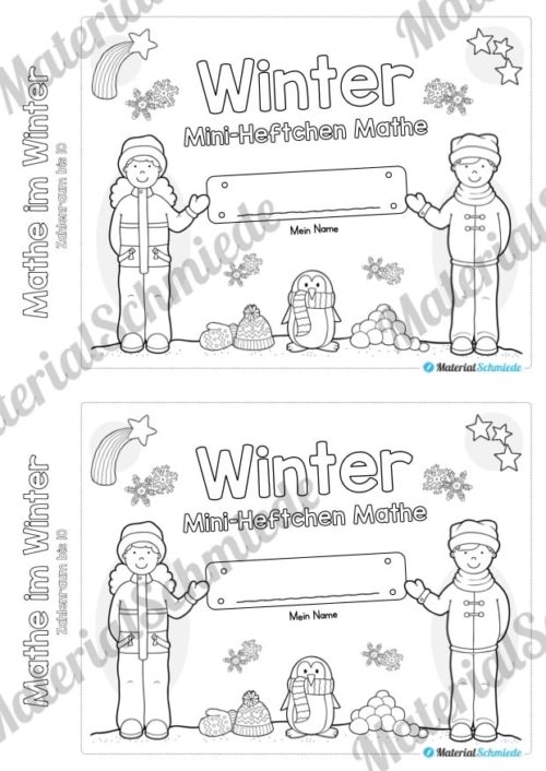 Mini-Heft: Mathe im Winter (Zahlenraum bis 10) - Vorschau 01