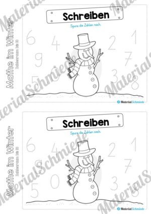 Mini-Heft: Mathe im Winter (Zahlenraum bis 10) – Vorschau 02